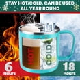thumbnail image 4 of Taza de café aislante HAUSHOF, 414 ml, tapa de acero inoxidable, 4 of 7