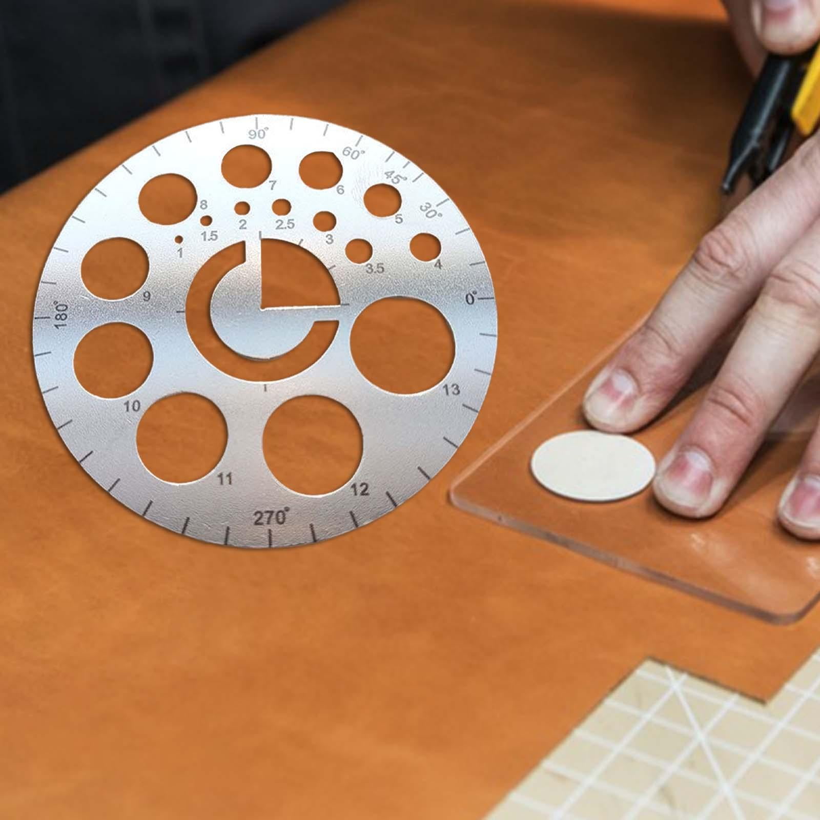 Leather Woodworking Tools 6cm Sewing Drawing Templates Stainless Steel