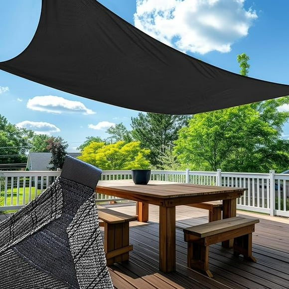 Malla Sombra Raschel 90% Bastilla Doble y Esquinas Reforzadas Negro MPQ 4X3