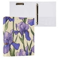 thumbnail image 4 of ALAZA Purple Flower Hardcover 3 Ring Binder 1.5" Round Rings Interior Pockets Binders Organizer 2 Pack, 4 of 9