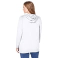 thumbnail image 2 of Woman Within Plus Size Zip Front Hoodie Jacket Long Oversized Fleece Jacket, 2 of 6