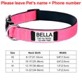 thumbnail image 3 of Collares de nailon reflectantes ajustables para perros con etiqueta de identificación con nombre grabada personalizada, collar luminoso personalizado para cachorros, collar unisex grande, 3 of 5