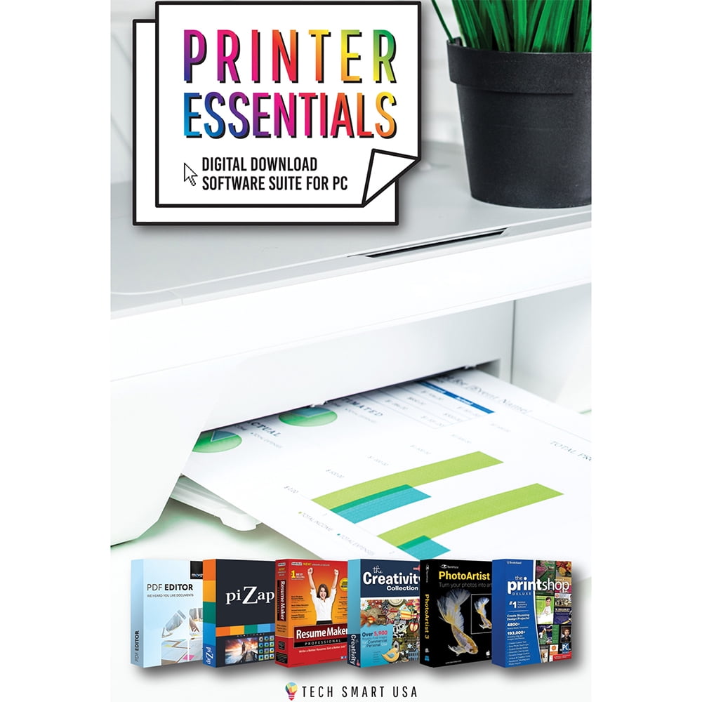 Canon PIXMA TS3720 Wireless All-in-One Printer with Auto Document Feeder, Mobile Printing, Copy, Fax and Scanner White 6671C022 Bundle with Monoprice Printer Cable and Small Business Software Kit