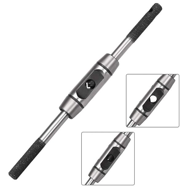 Mango de llave de grifo ajustable, para grifos métricos de M1-m8, herramienta manual de roscado con escariador de grifo, cuerpo de fundición a presión