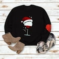 thumbnail image 4 of CEHVOM Automne et Hiver Femmes Chandail de Noël Imprimé Col Rond Manches Longues Blouse Unie Hauts Chandails, 4 of 4