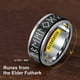 thumbnail image 5 of Anillo giratorio de acero inoxidable europeo y americano Anillo de moda de tótem simple personalizado de acero de titanio, 5 of 6
