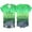 Green, variant on Women T Shirt Casual Double Gradient Print Short Sleeve Letter V Neck Tees Women's Tops Black S