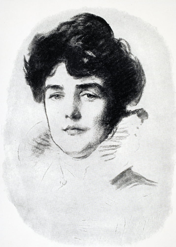 Jeanette Jennie Jerome Lady Randolph Churchill 1854 To 1921 Engraving From A Drawing By Sargeant From A Roving Commission By Winston S Churchill Published By Scribners 1930 Canvas Art - Ken Welsh Des