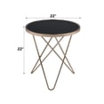 thumbnail image 4 of Bowery Hill Table d'Appoint Ronde en Métal et Verre, Noir/champagne, 4 of 5