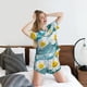 thumbnail image 5 of Fotbe Daisy Flowers Conjunto de Pijama Estampado para Mujer, 2 Piezas, Ropa de Dormir con Camiseta de Manga Corta y Shorts Suaves-Large, 5 of 6