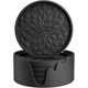 thumbnail image 1 of wonima44 Silicone Coasters with Holder,[6 Pack] Drinking Coasters - Cup Mat for Hot or Cold Drinks, Thickened, Non-Slip, Non-Stick,Deep Tray Black, 1 of 1