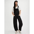 thumbnail image 5 of Katigan Womens Denim Overalls Loose Fit Leg Adjustable Strap Hip Hop Jean Jumpsuits Black S, 5 of 6