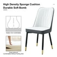 thumbnail image 6 of SUMDEAL Uptown 7 Piece Adult Modern Faux Marble Dining Table with Chair White/Gray, 6 of 9