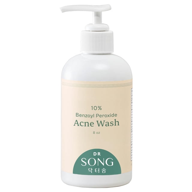 Dr. Song - Gel de ducha con peróxido de benzoilo al 10 % para el acné: gel de ducha facial y corporal para el acné (227 ml (paquete de 1))