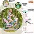 thumbnail image 2 of RULLY 12 inch Girls Bike for Ages 2-4, Kids Bicycle with Training Wheels, Doll Seat & Coaster Brake, Rainbow Macaron Bike, 2 of 10