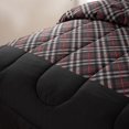 thumbnail image 4 of Marina Decoration Home Decor Ultra Soft Luxury Fluffy Goose Down Alternative Bedding Printed Comforter Set, Modern Black Grey Geometric Plaid Pattern, 4 of 6
