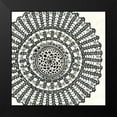 thumbnail image 2 of Zarris, Chariklia 20x20 Black Modern Framed Museum Art Print Titled - Mini Abstract Rosette II, 2 of 5