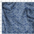 thumbnail image 4 of Soimoi Cotton Poplin Blue Fabric By the Yard - 42 Inch Wide -Floral & Leaf Floral Pattern Fabric - Botanical and Elegant Designs for Various Uses Printed Fabric, 4 of 6