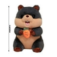 thumbnail image 3 of 11.8Inch GroundhogWoodchuck Plush Toy Stuffed Animal Doll with Carrot Soft and Cute Toy Gift Decoration, Great Gift for Girls Boys and Girlfriends for Christmas Gifts, 3 of 4