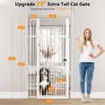 thumbnail image 2 of Pet Gate LiTail 71 extra alto con puerta para gatos de 68 a 95 cm de ancho, color blanco, 2 of 9