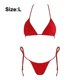 thumbnail image 2 of Traje de baño de dos piezas para mujer, traje de baño sexy, conjunto de Bikini triangular con cordón Halter, traje de baño de Color sólido, 2 of 5