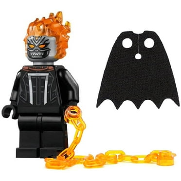 LEGO Superheroes: Ghost Rider Roberto "Robbie" Reyes, with Chain and Bonus Black Cape (2")
