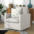 thumbnail image 5 of Furniture of America Olive Linen Fabric Swivel Armchair in Beige, 5 of 8
