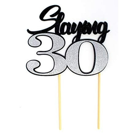 All About Details Slaying 30 Cake Topper, 1pc, 30th birthday, party decor (Black & (Best 30th Birthday Cakes)