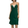 thumbnail image 2 of Sakmal Moo Moos for Women Plus Size Long Night Dress Green Sleeveless Womens Nightgown L, 2 of 9
