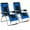 Blue, variant on Gymax 2PCS Folding Zero Gravity Chair Padded Lounge Chair w/ Beech Armrests Blue