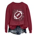 thumbnail image 3 of ZJXFGS Football Sweatshirts for Women Game Day Sweater Football Apparel for Women Game Day Shirts Women Football Red M, 3 of 5