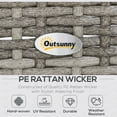 thumbnail image 4 of Outsunny 6 Pieces Wicker Patio Furniture Set with Cushions, Dark Grey, 4 of 10