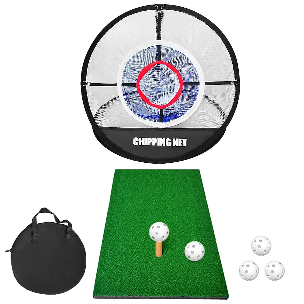 Pop Up Golf Chipping Net Combo con Golf Hitting Mat Indoor Backyard ...