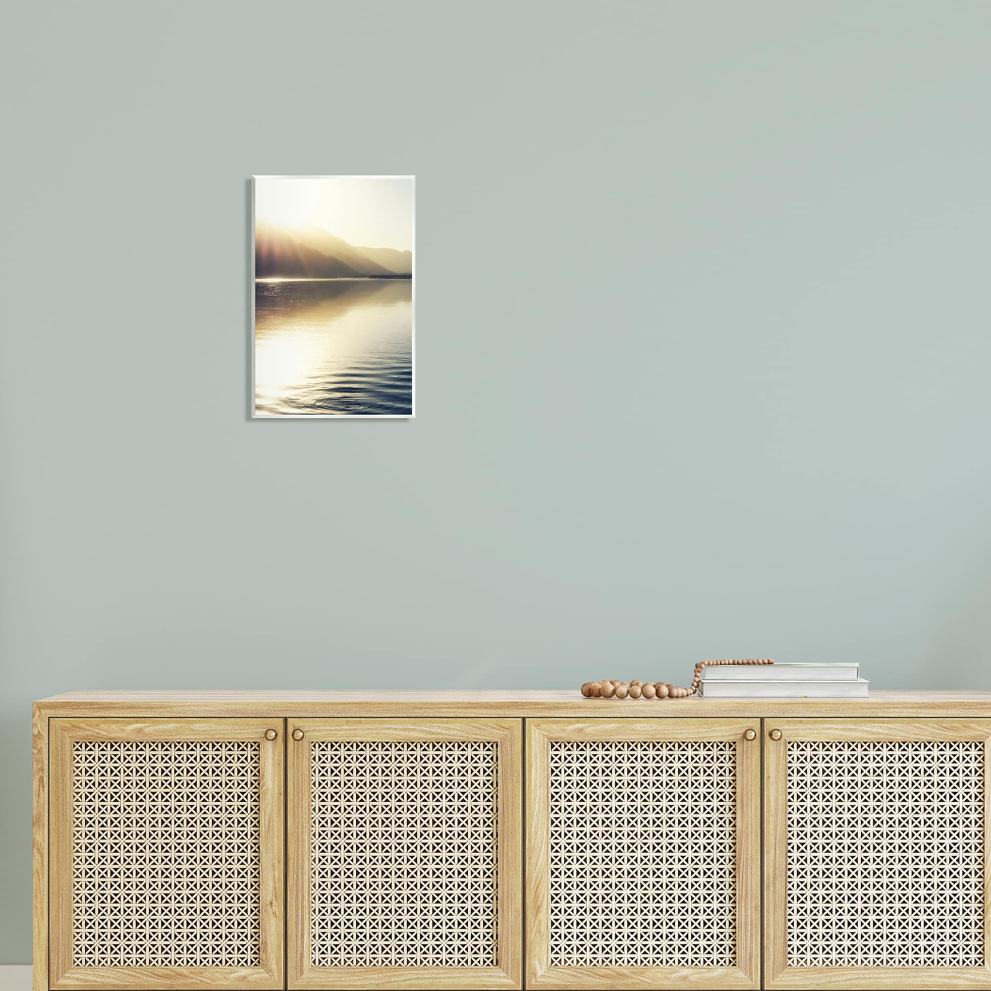 Stupell Industries Quiet Mountain Lake Water Ripples Sunrise Rays Photograph Unframed Art Print Wall Art, Design by Savanah Plank