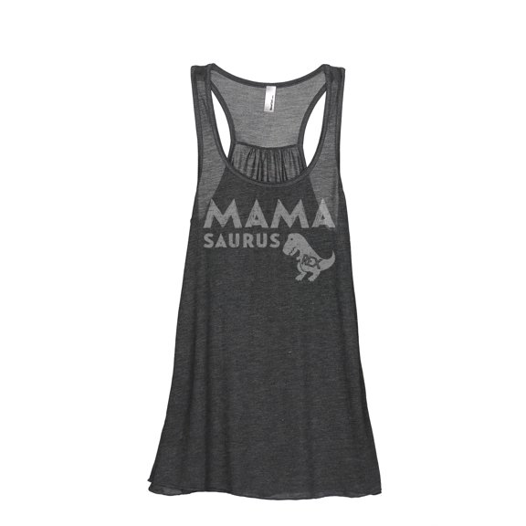 Thread Tank Mamasaurus Rex Women's Sleeveless Flowy Racerback Tank Top Charcoal Small