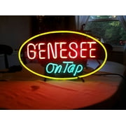 Queen Sense 17"x14" Genesee's On Tap Neon Sign Man Cave Handmade Neon Light 117GOT
