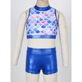 thumbnail image 7 of iiniim Kids Girls Shiny Sequins Hip-hop Jazz Dance Costumes Crop Top with Bottoms Set, 7 of 7