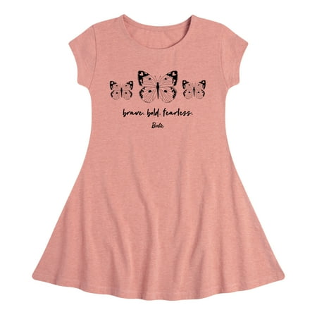 

Barbie - Brave Bold and Fearless - Butterflies - Toddler And Youth Girls Fit And Flare Dress