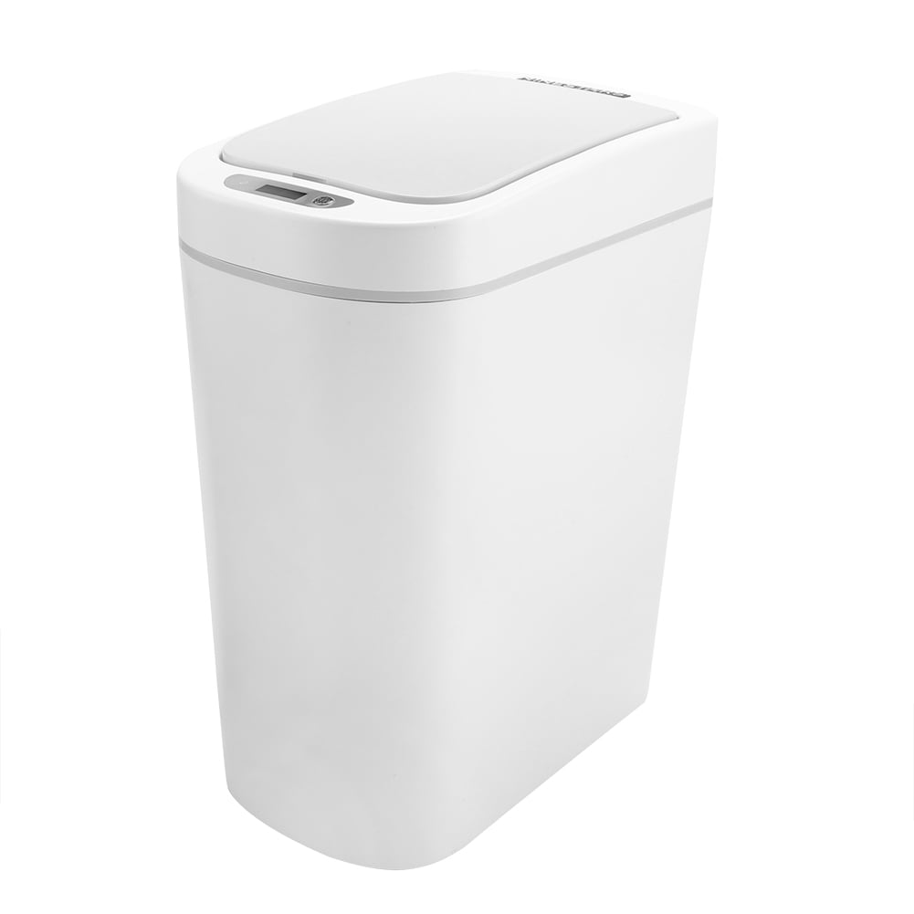 7L Automatic Sensor Touchless Dustbin Rubbish Waste Bin Kitchen Trash Can White 
