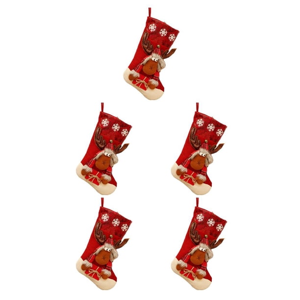 Ounissouiy Colgante de calcetín de Navidad Calcetín Dulce Snack Colgando Bolsa de regalo Fiesta Año nuevo Adorno Familia Chimenea Árbol Estilo Type2 NO2 Ounissouiy CBP162493