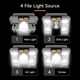 thumbnail image 5 of 5 LED linterna recargable con batería de 18650 incorporada fuerte luz para acampar aventura lámpara de pesca faro, 5 of 5