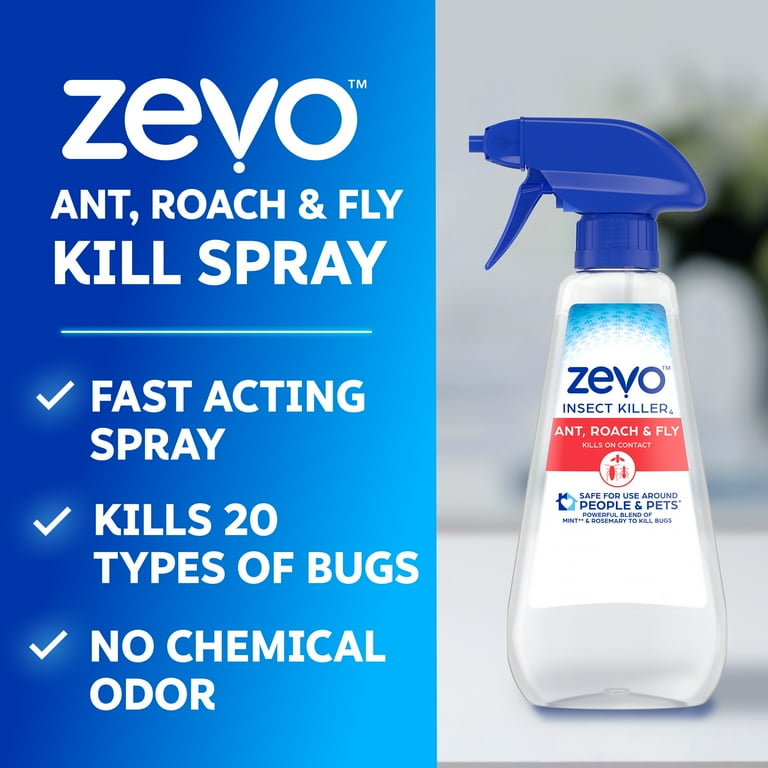 Zevo Multi Insect Killer Spray for Indoor Outdoor Use, Kills Ants