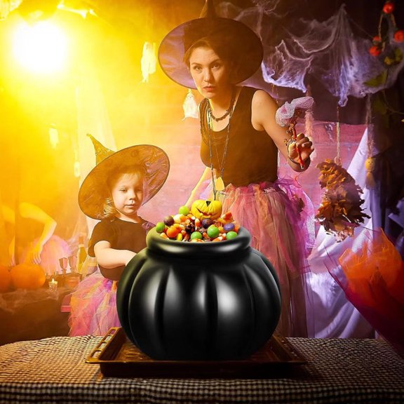 22x18 Inch Large Inflatable Halloween Cauldron Drink Cooler, St Patrick Cauldron Pot of Gold, Beverage Holder, Candy Cauldron Kettles, Witch’s Cauldron, Party Decoration