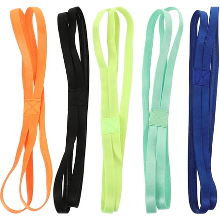 Double Non-slip Sports Running Headband Elastic Candy Color Yoga 5 Pcs Multifunction Fabric Hair Ties