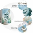 thumbnail image 5 of Shower Curtain, Coastal Ocean Octopus Sea Monster Waterproof Shower Curtain Set with Hooks for Bathroom Showers,Stalls and Bathtubs,36x72In Blue Marine Life, 5 of 9