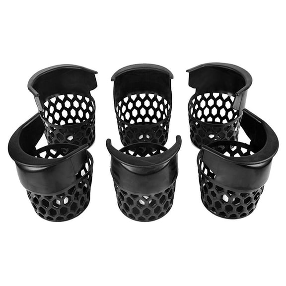 BESTYASH 6-Pack Black Plastic Billiard Table Pocket Liners Replacement for Pool Table Accessories and Easy to Install