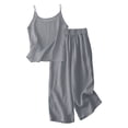 thumbnail image 4 of XXWXYD Linen Sets for Girls 2 Piece Summer Travel Vacation Outfits Spaghetti Strap Tank Top and Pants Teen Girl Fashion Beach Outfit, 4 of 7