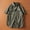 Army Green, variant on Swuxness Men's Solid Color Casual Linen Button Pocket Short Sleeve Stand Collar Shirt