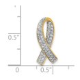 thumbnail image 3 of 14K Yellow Gold Charm Pendant Diamond Round Breast Cancer Awareness, 3 of 3