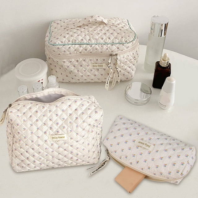 Bolsa organizadora de maquillaje para mujer con cremallera Almacenamiento Embrague Uso diario Bolsa Monedero Conjunto